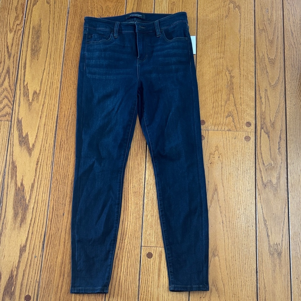 Liverpool Dark Indigo Abby Women's Ankle Skinny Jeans